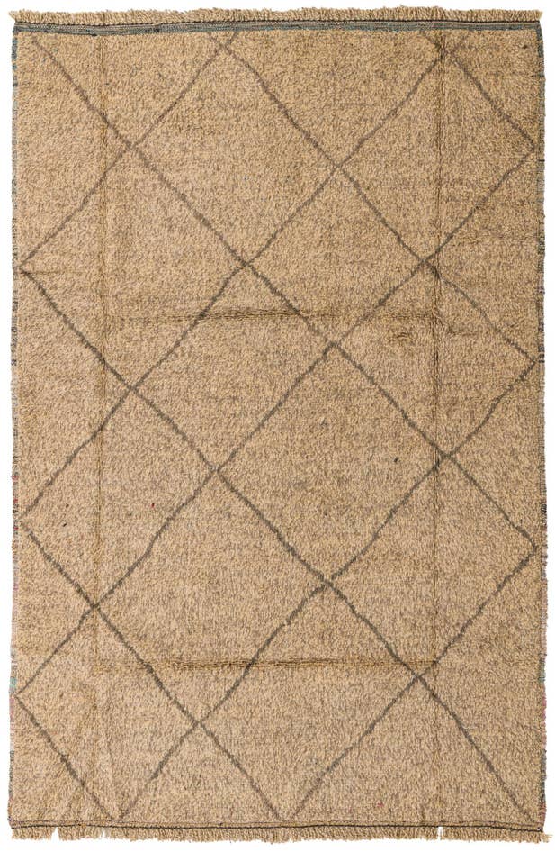 Detail image of 6' x 9' 2 Hand Knotted Moroccan Wool Rug