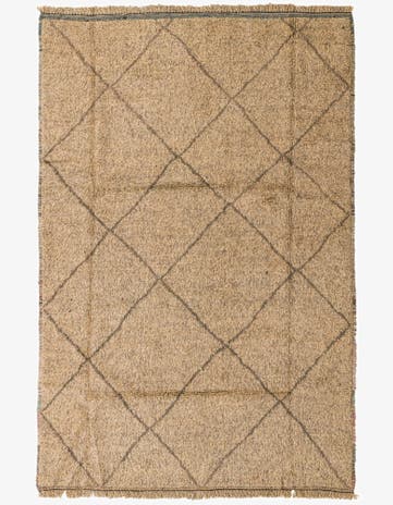 6' x 9' 2 Hand Knotted Moroccan Wool Rug