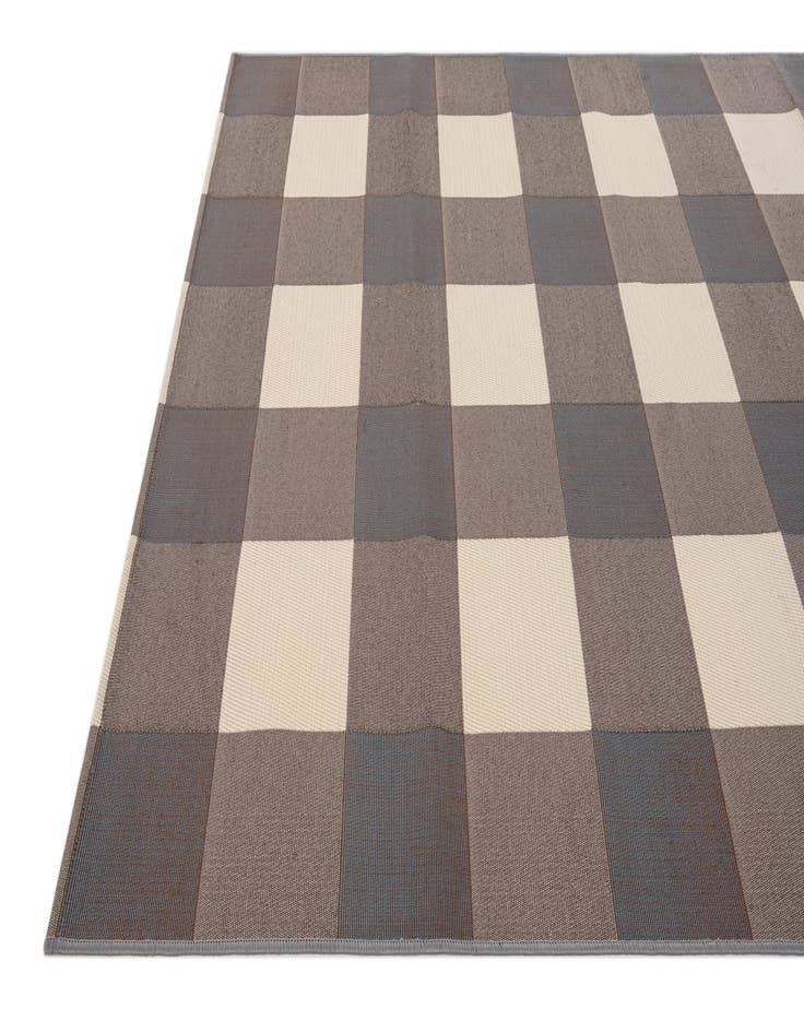Detail image of 5' 3 x 7' 7  Washable Modern Indoor / Outdoor Rug