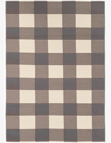 5' 3 x 7' 7 Easy-Clean Modern Indoor / Outdoor Rug