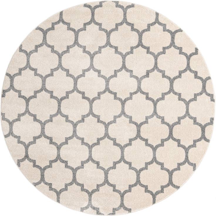 Detail image of 7' 10 x 7' 10 Lattice Round Rug