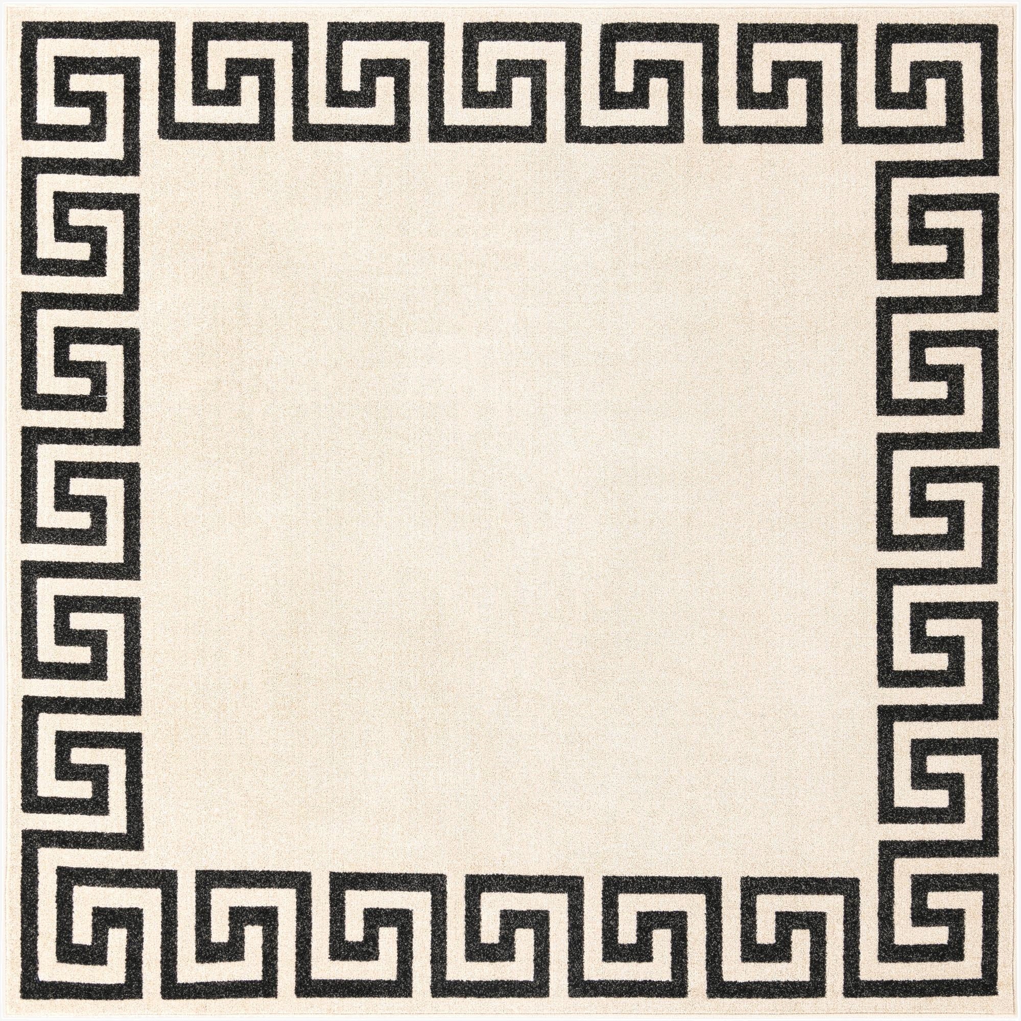 7' 10 x 7' 10 Greek Key Square Rug