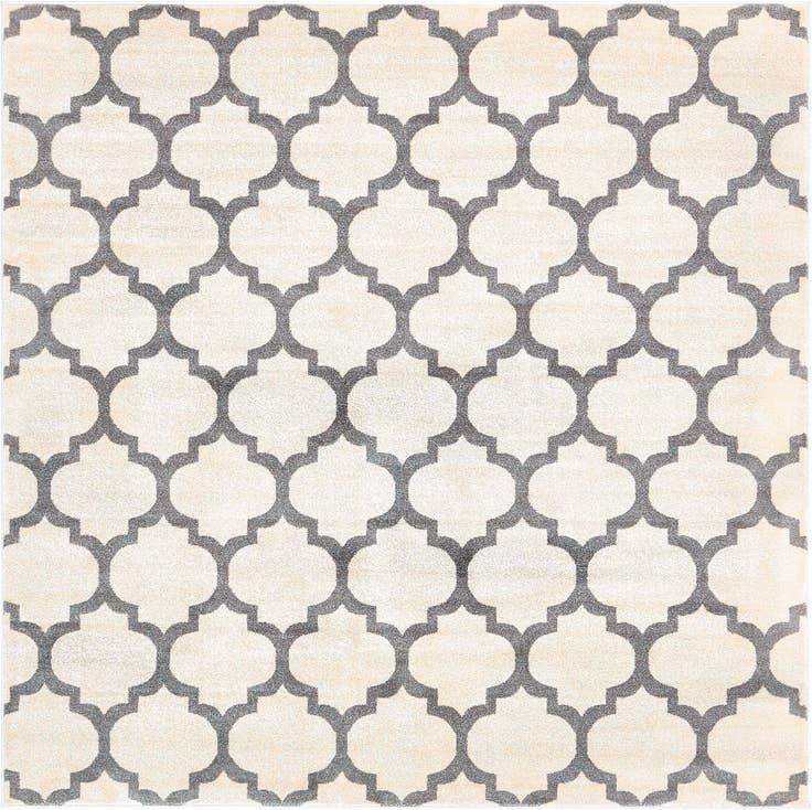 Detail image of 7' 10 x 7' 10 Lattice Square Rug