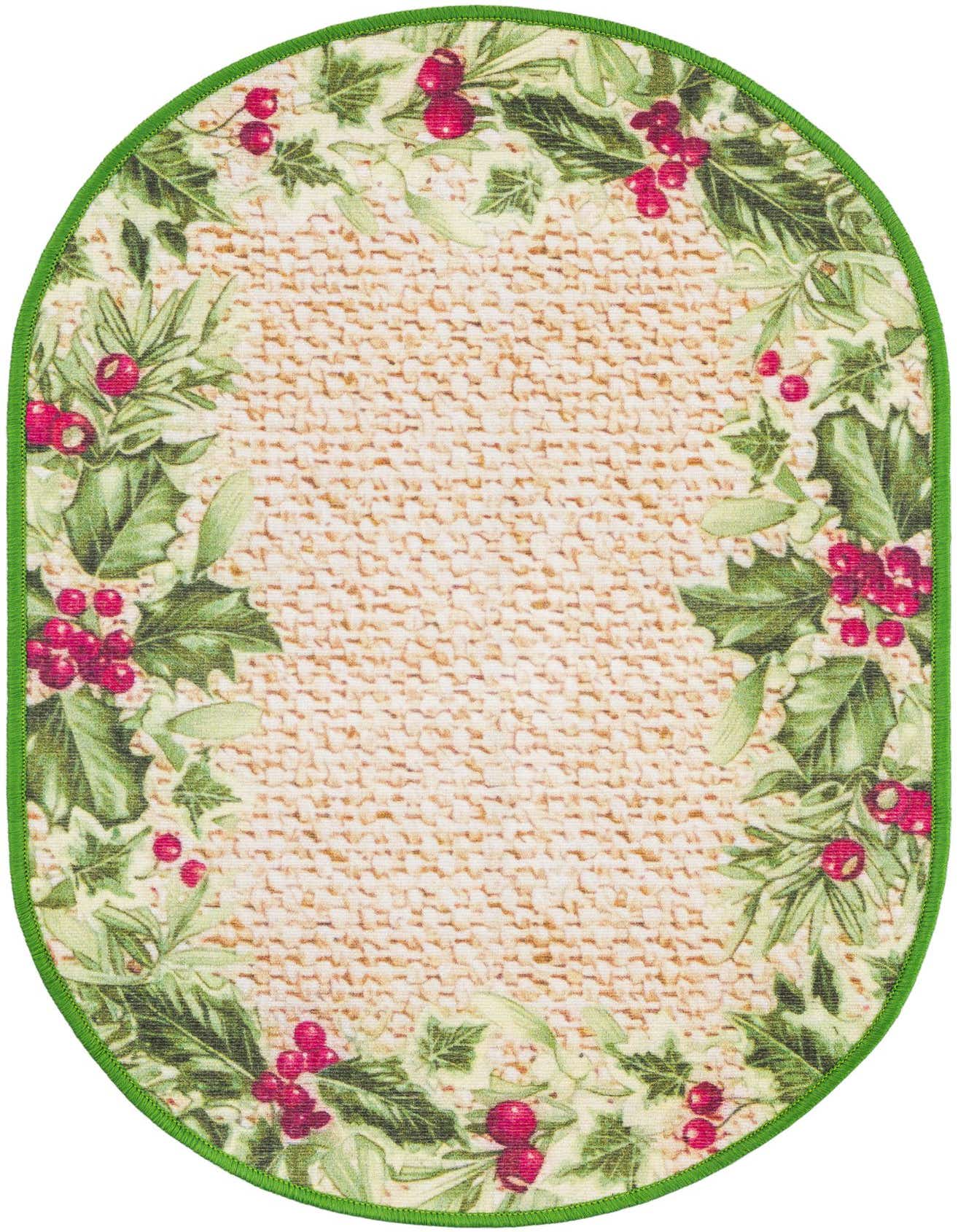 2' x 3' 1 Easy-Clean Jill Zarin Caribbean Indoor / Outdoor Oval Rug