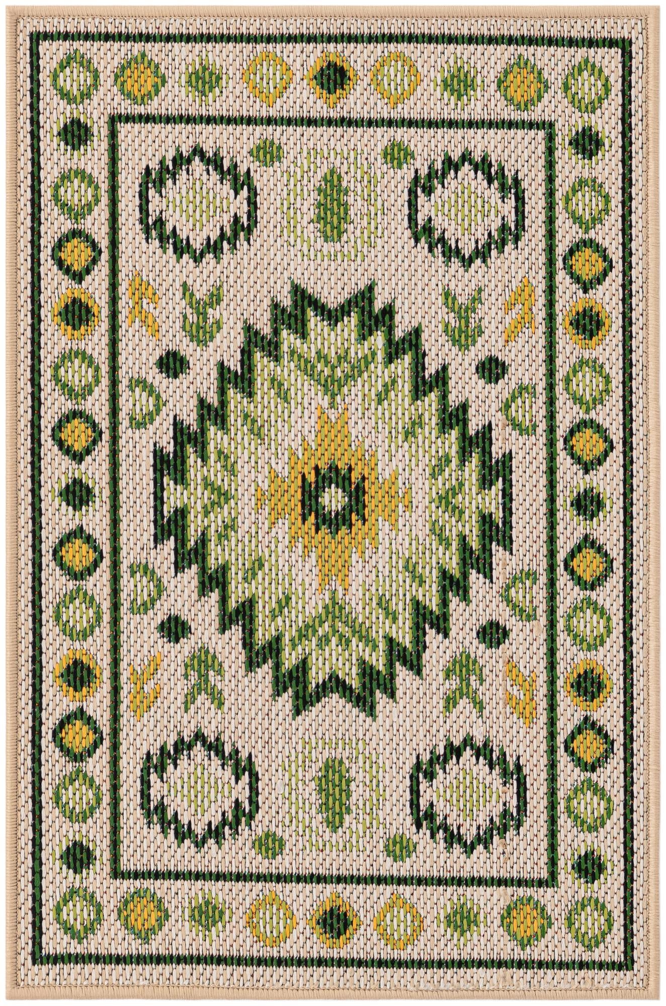 Rug Beige and Green Swatch link