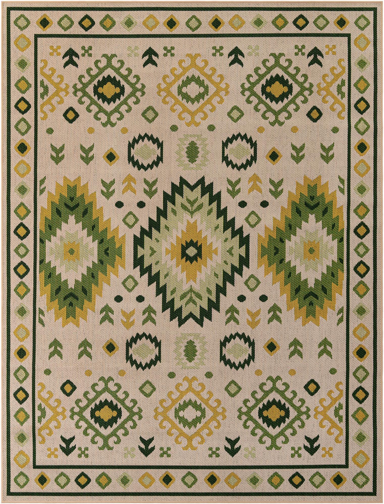 Rug Beige and Green Swatch link