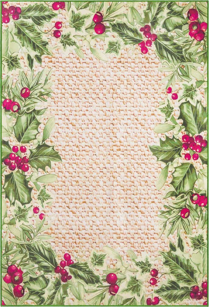 6' 1 x 9' Easy-Clean Jill Zarin Caribbean Indoor / Outdoor Rug