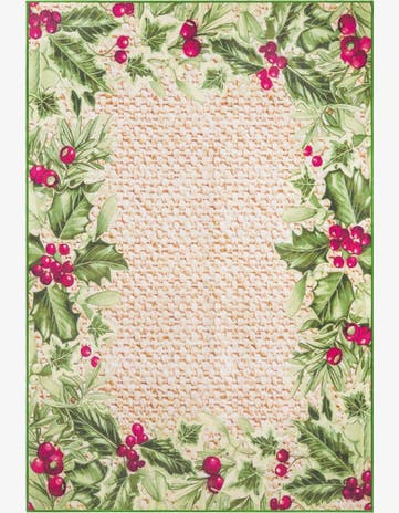 6' 1 x 9' Easy-Clean Jill Zarin Caribbean Indoor / Outdoor Rug