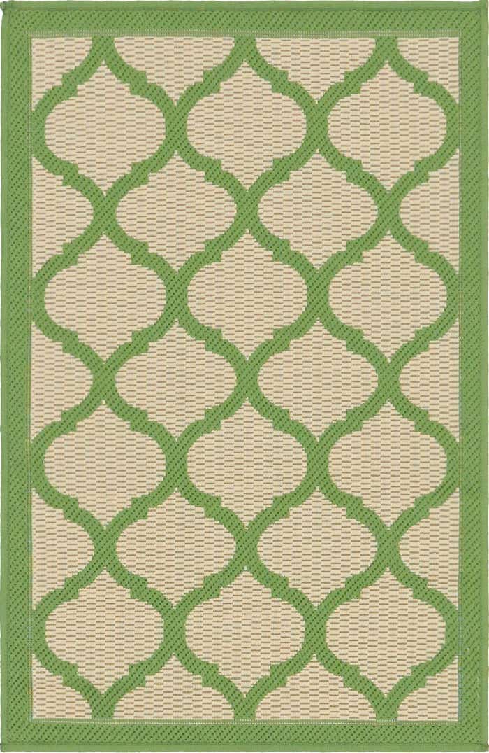2' 2 x 3' Easy-Clean Lattice Indoor / Outdoor Rug