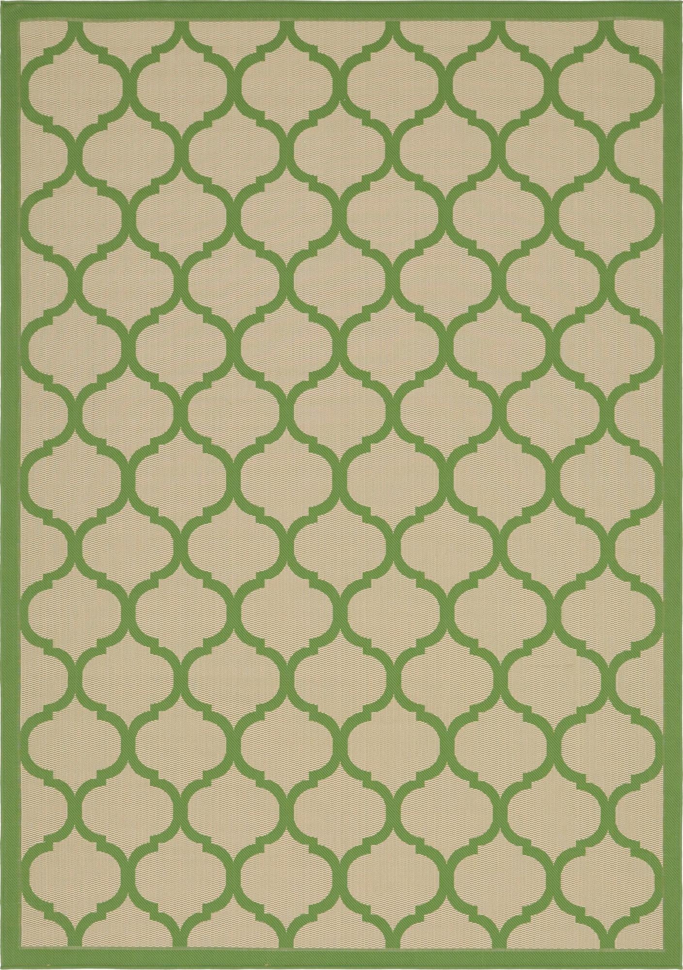 8' x 11' 4 Washable Lattice Indoor / Outdoor Rug