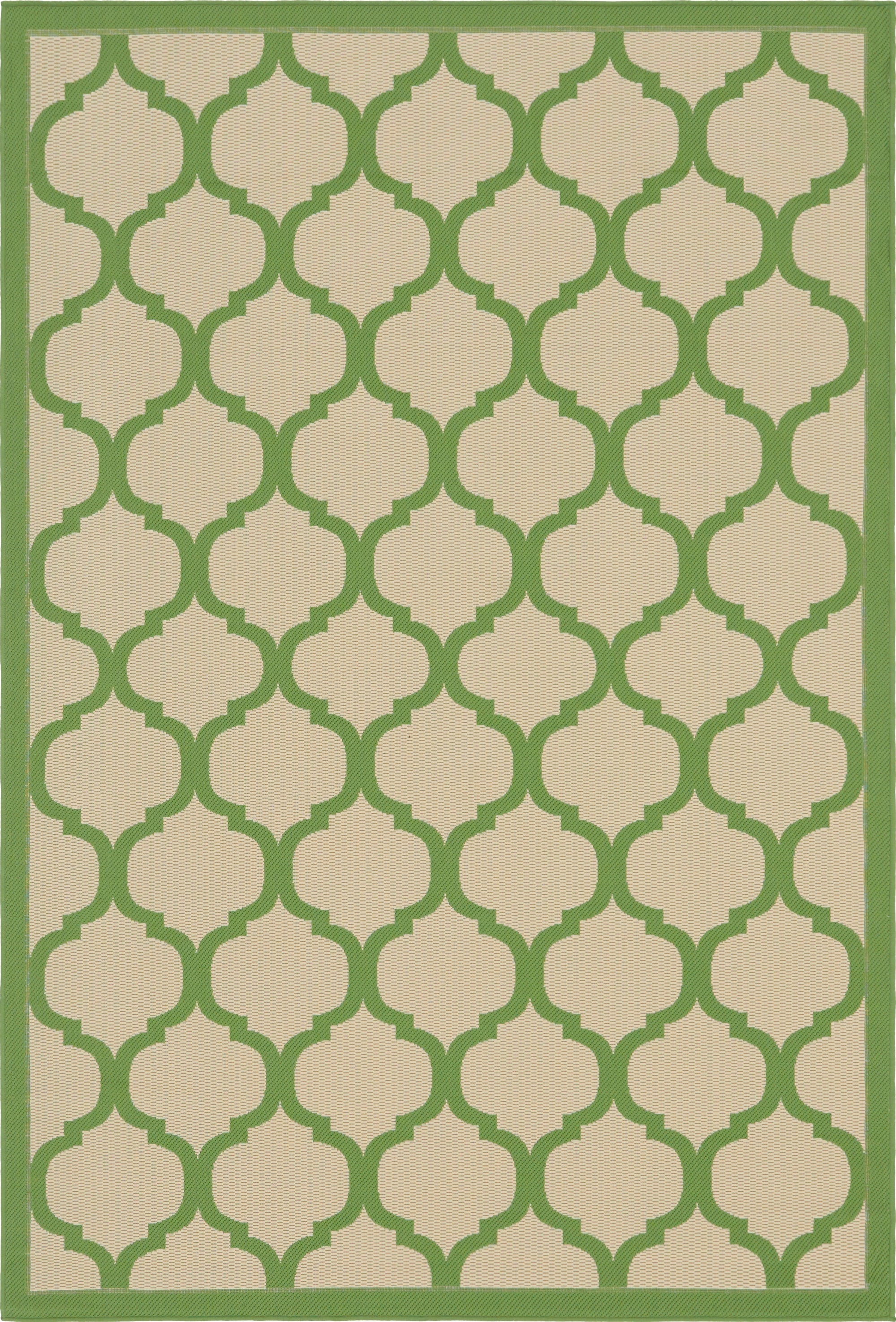 6' x 9' Washable Lattice Indoor / Outdoor Rug