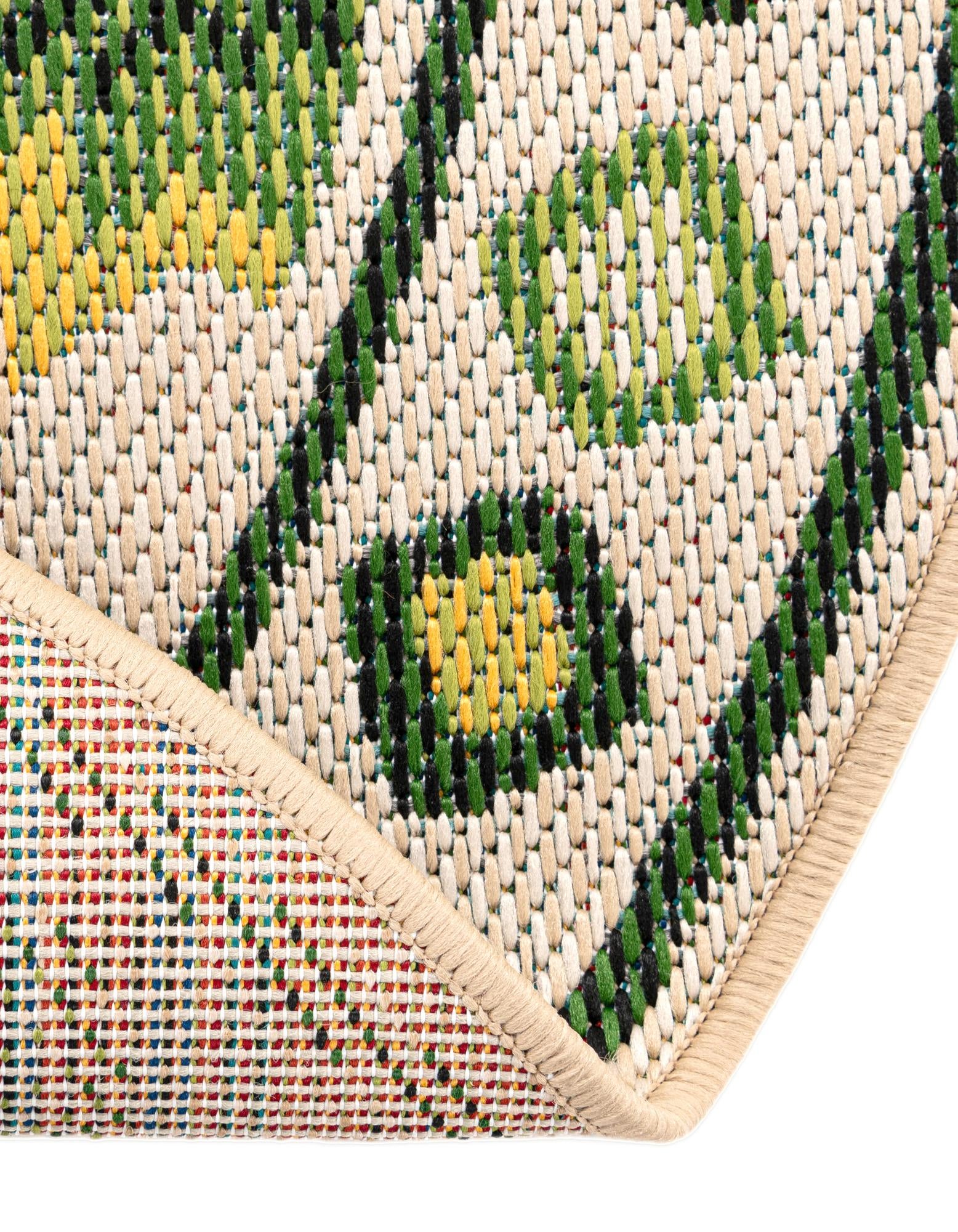4' x 4' Easy-Clean Baja Indoor / Outdoor Round Rug