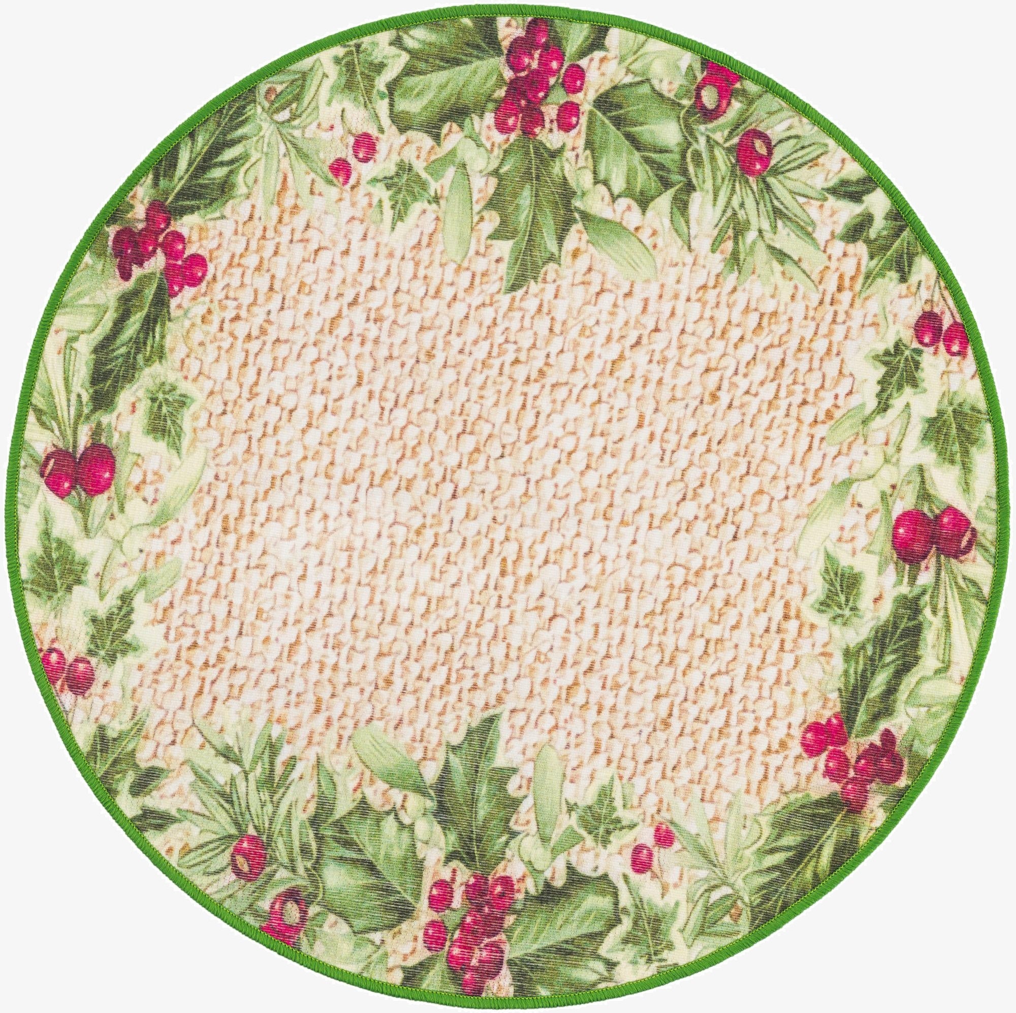 3' 3 x 3' 3  Washable Jill Zarin Caribbean Indoor / Outdoor Round Rug