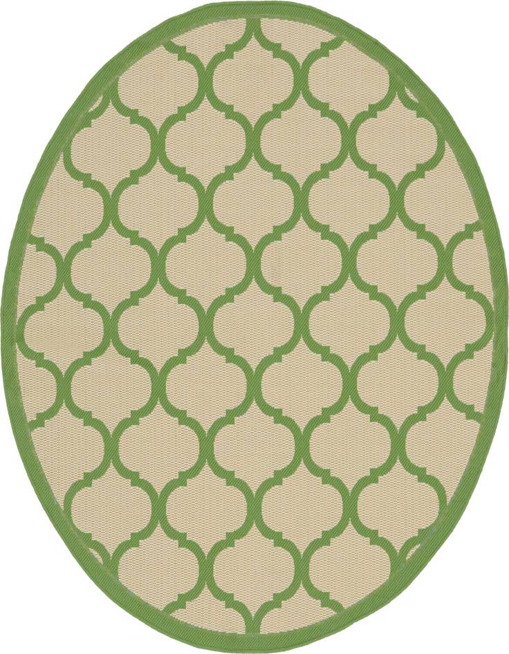 Detail image of 6' x 6' Easy-Clean Lattice Indoor / Outdoor Round Rug