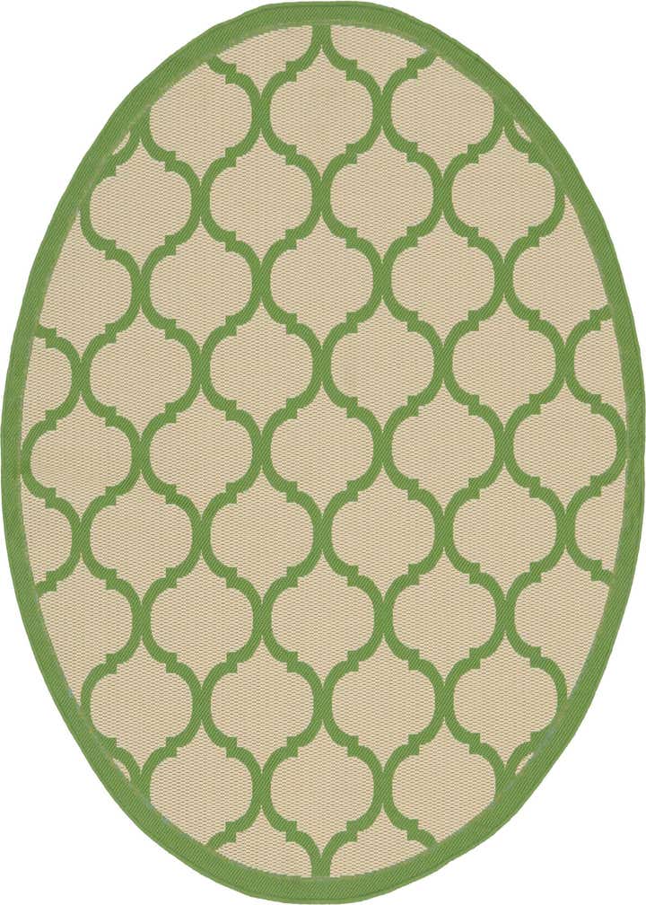 6' x 6' Easy-Clean Trellis Indoor / Outdoor Round Rug