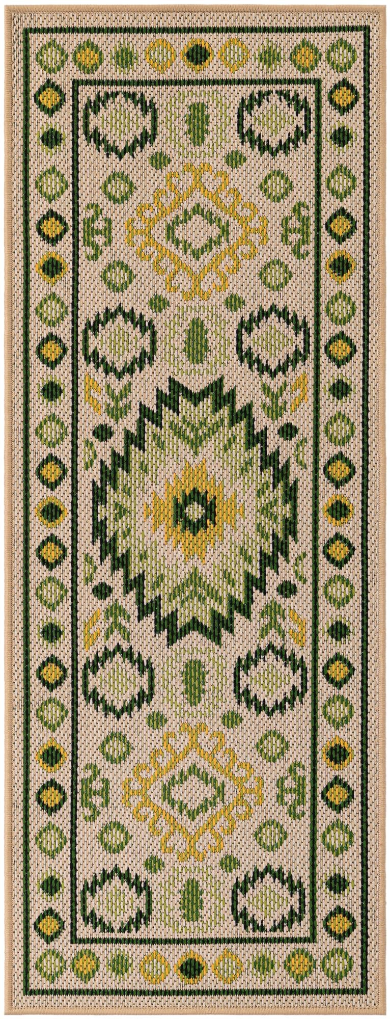 Rug Beige and Green Swatch link