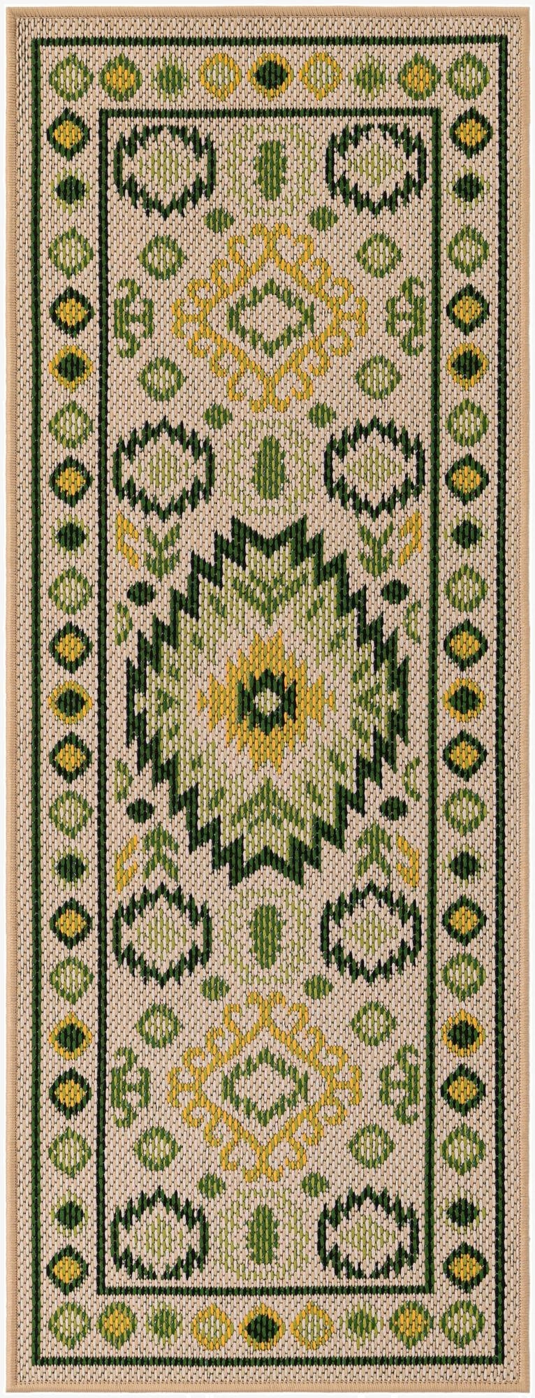 2' x 5'  Washable Baja Indoor / Outdoor Runner Rug