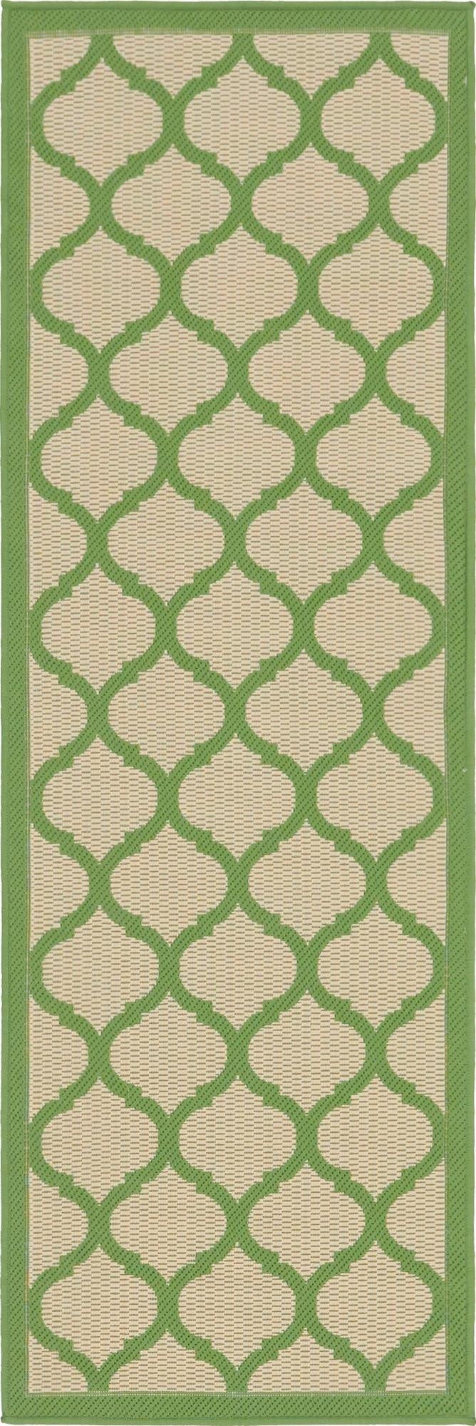 Primary image 2' 2 x 6'  Washable Trellis Indoor / Outdoor Runner Rug