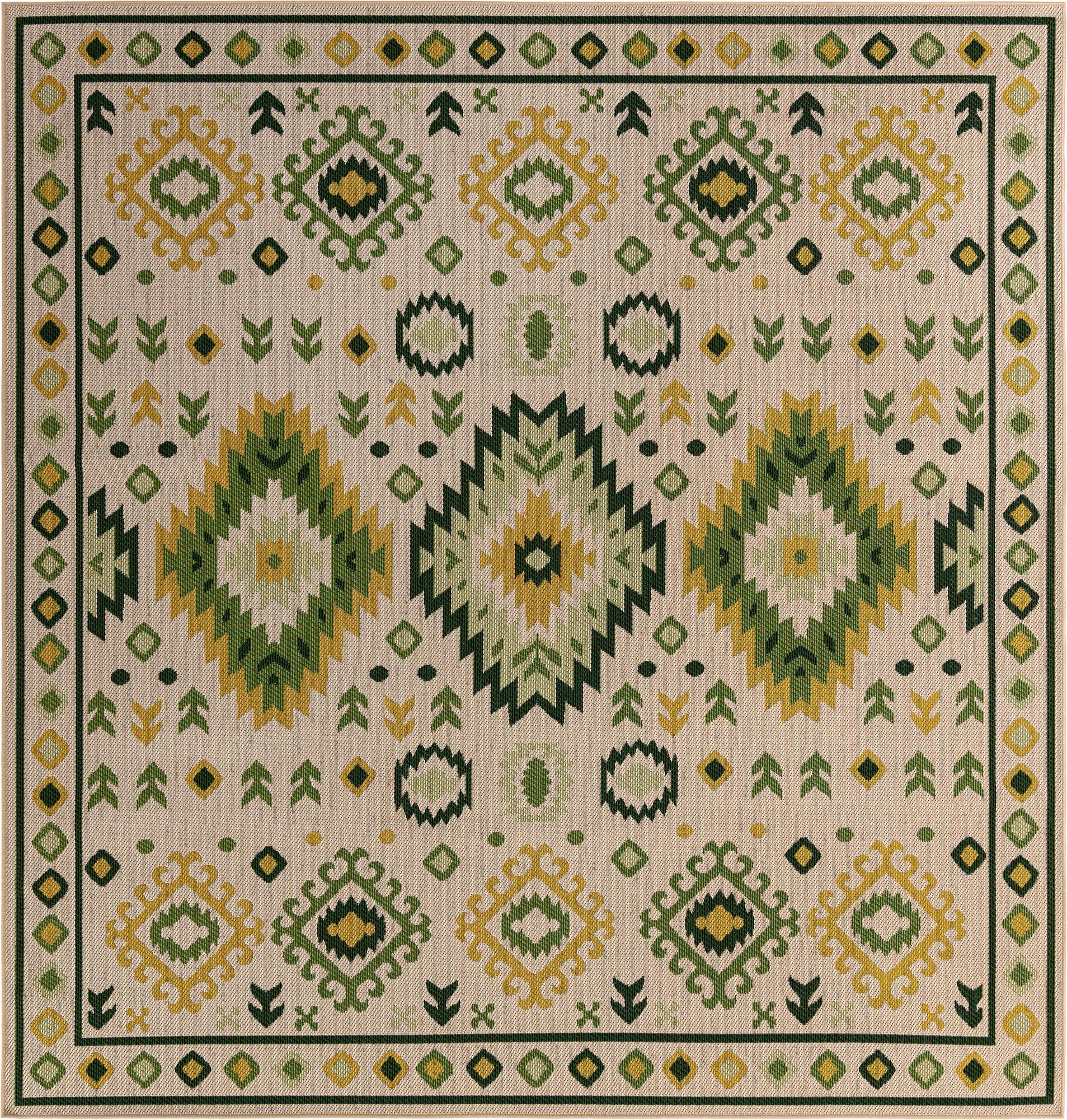 10' x 10'  Washable Baja Indoor / Outdoor Square Rug