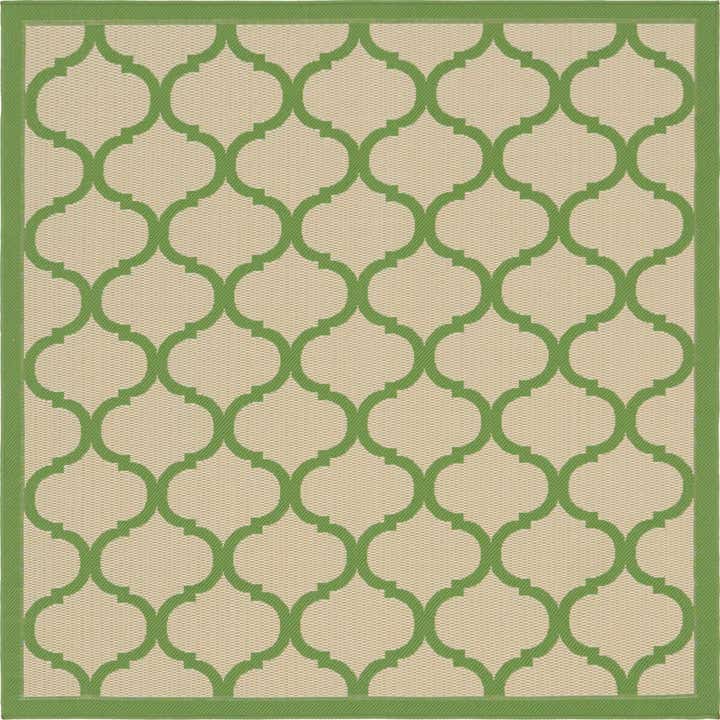 6' x 6' Easy-Clean Trellis Indoor / Outdoor Square Rug