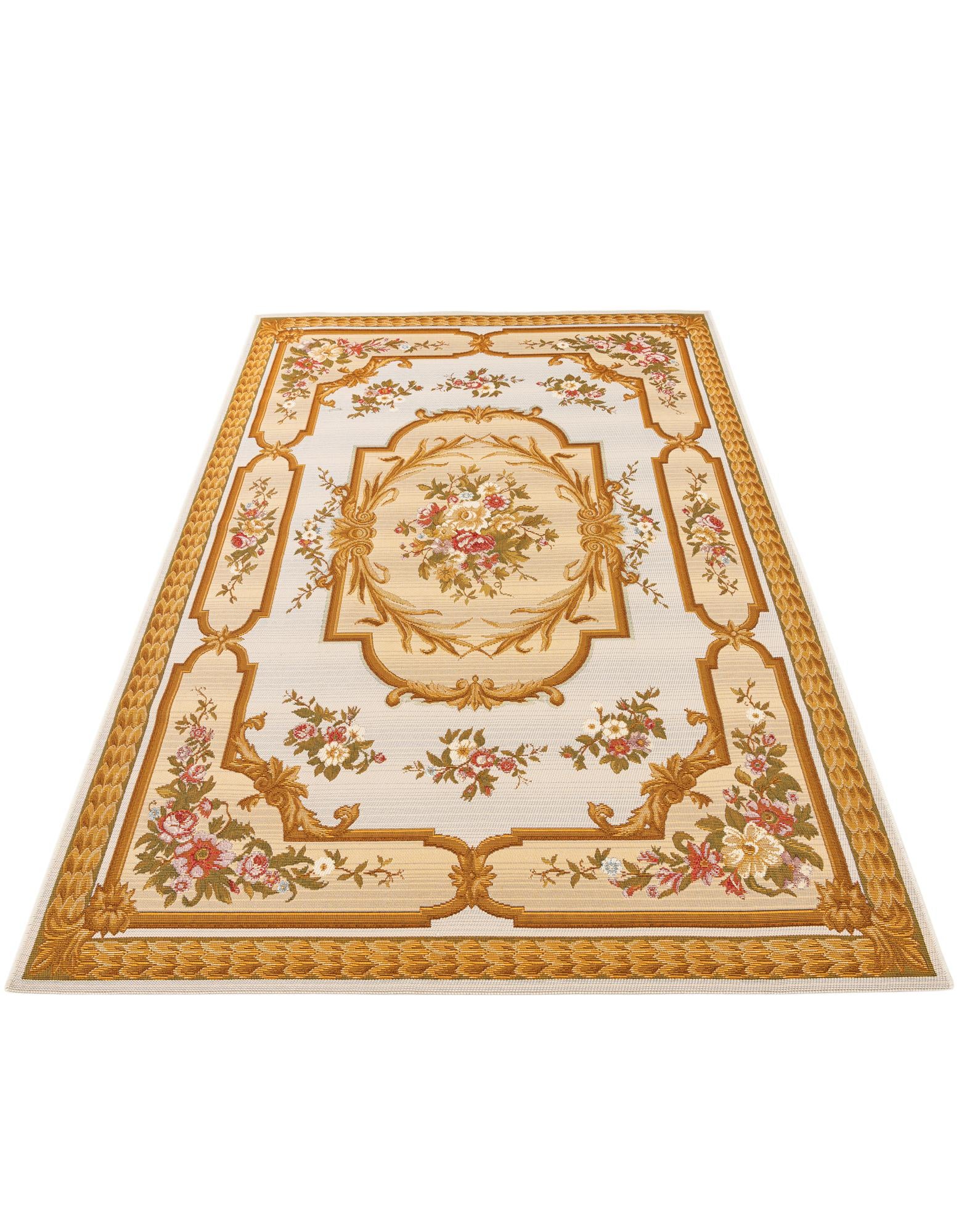 5' 2 x 7' 7 Easy-Clean Traditional Indoor / Outdoor Rug