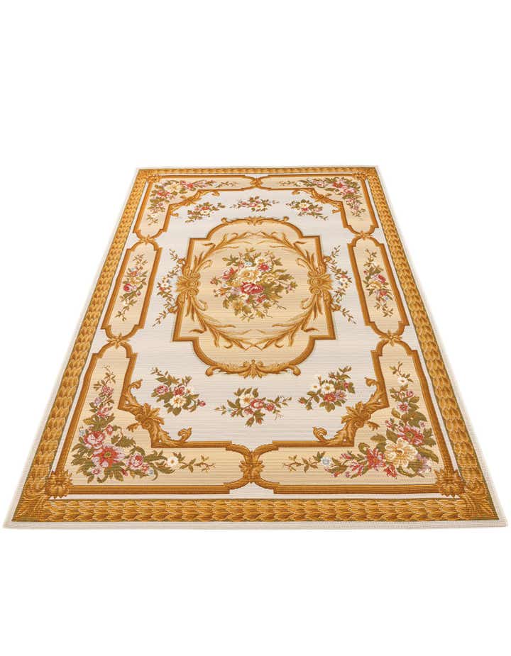 5' 2 x 7' 7 Easy-Clean Traditional Indoor / Outdoor Rug