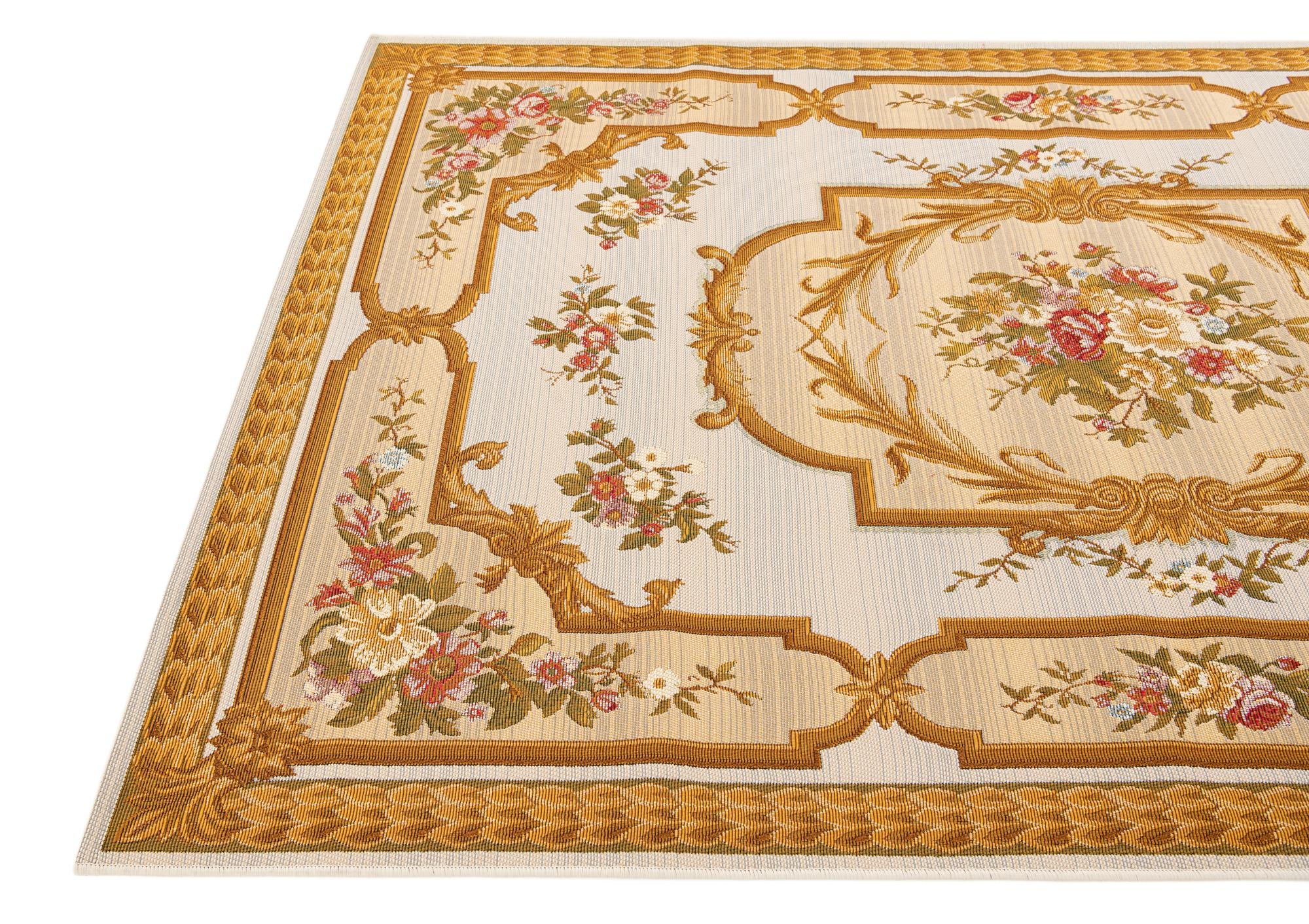 5' 2 x 7' 7 Easy-Clean Traditional Indoor / Outdoor Rug