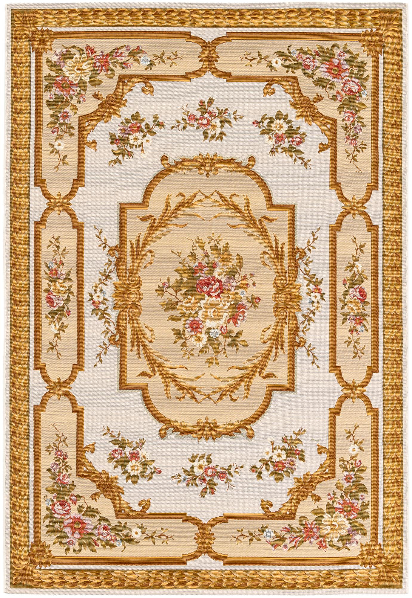 5' 2 x 7' 7 Easy-Clean Traditional Indoor / Outdoor Rug