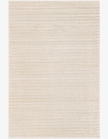 Beige and Ivory Easy-Clean Sabrina Soto Indoor / Outdoor Rug
