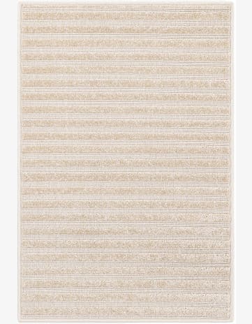 Beige and Ivory Easy-Clean Sabrina Soto Indoor / Outdoor Rug