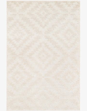 Beige and Ivory Easy-Clean Sabrina Soto Indoor / Outdoor Rug