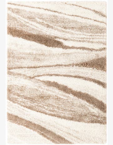 Beige and Ivory Soft Touch Shag Rug