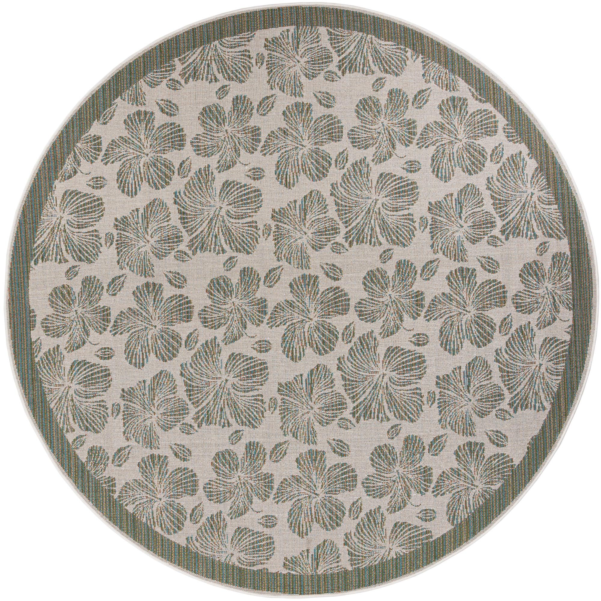 10' x 10' Easy-Clean Baja Indoor / Outdoor Round Rug