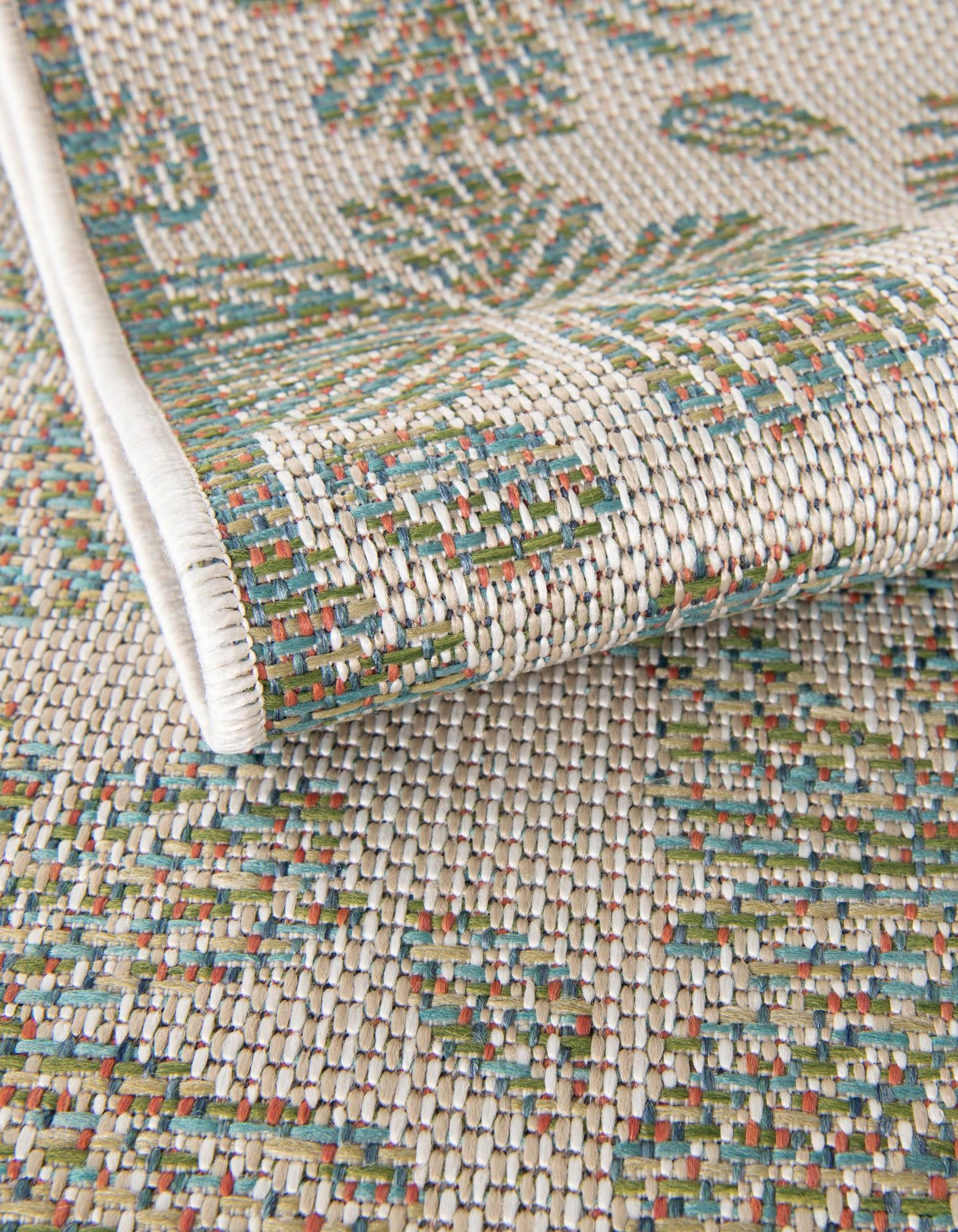 4' 1 x 4' 1 Easy-Clean Baja Indoor / Outdoor Round Rug