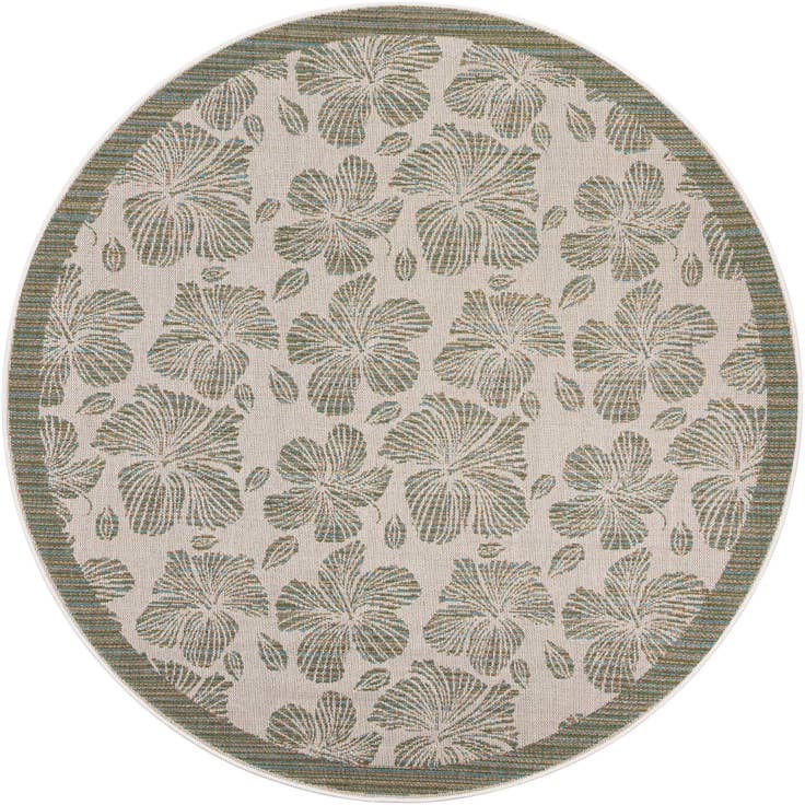 Detail image of 7' 10 x 7' 10 Easy-Clean Baja Indoor / Outdoor Round Rug