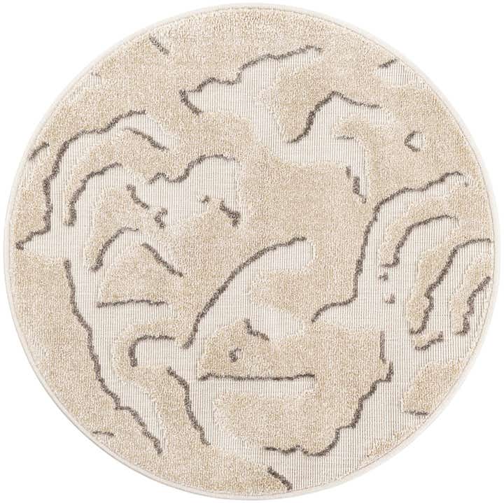 3' x 3' Easy-Clean Sabrina Soto Indoor / Outdoor Round Rug