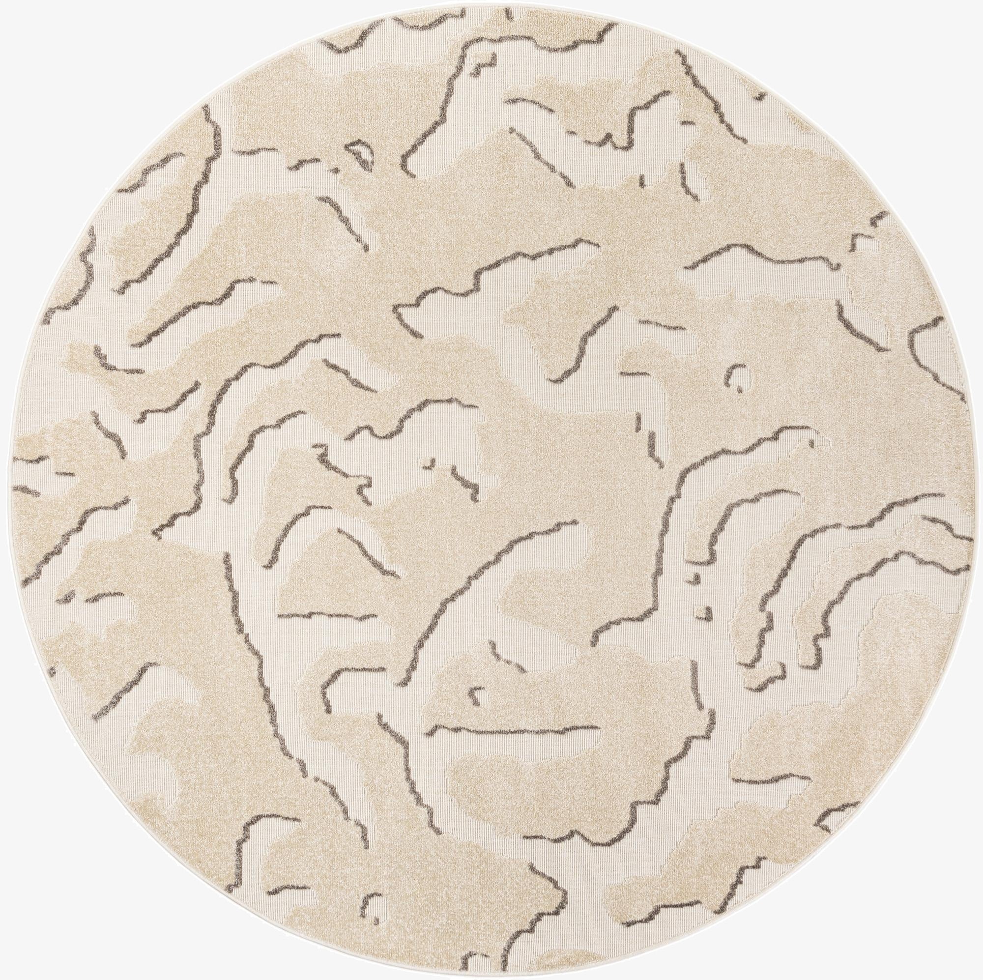 7' 10 x 7' 10  Washable Sabrina Soto Indoor / Outdoor Round Rug