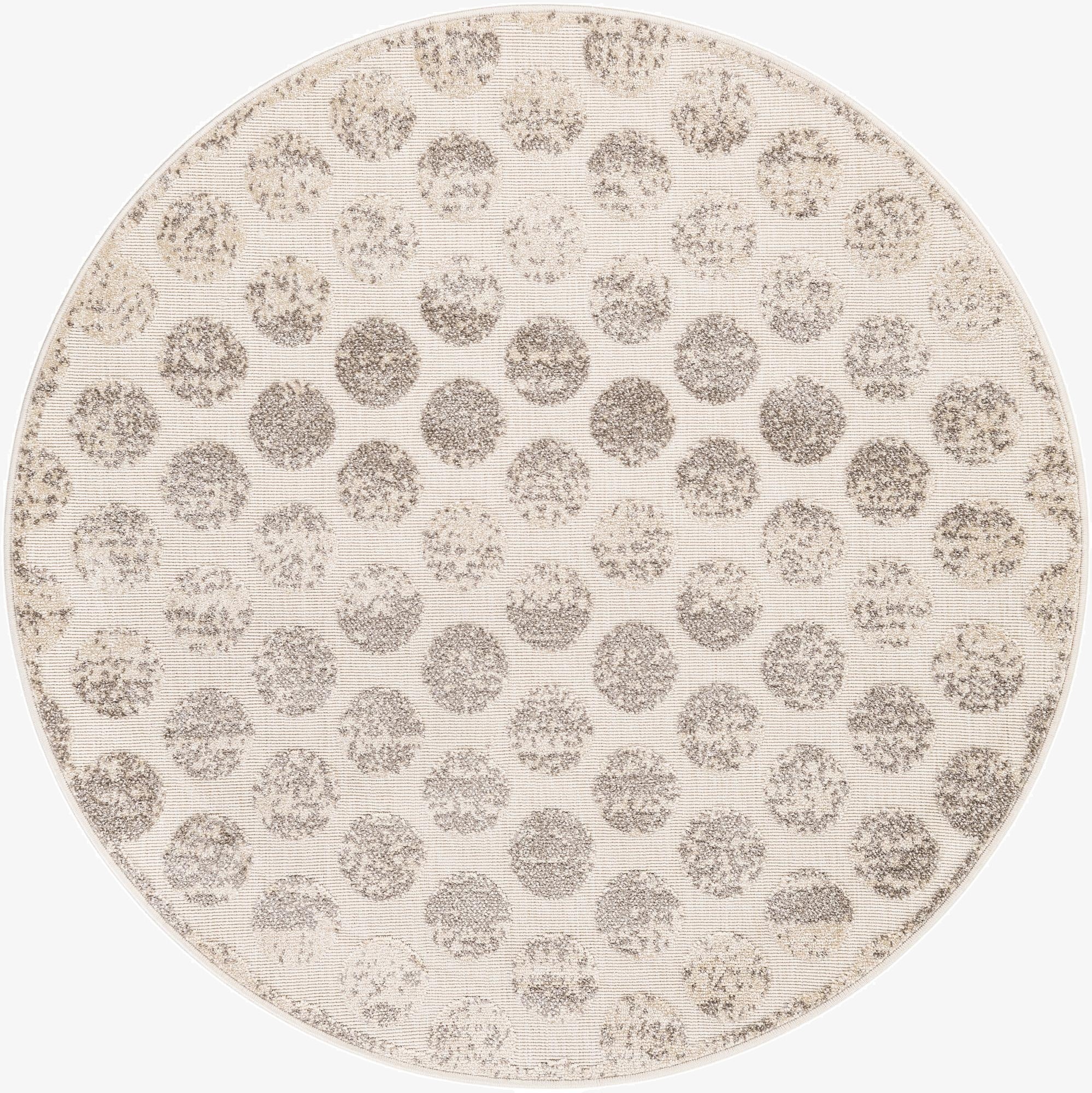 5' x 5'  Washable Sabrina Soto Indoor / Outdoor Round Rug
