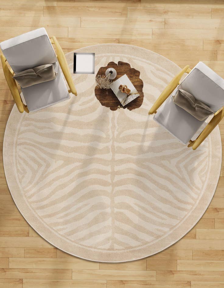 Detail image of 3' x 3' Safari Round Rug