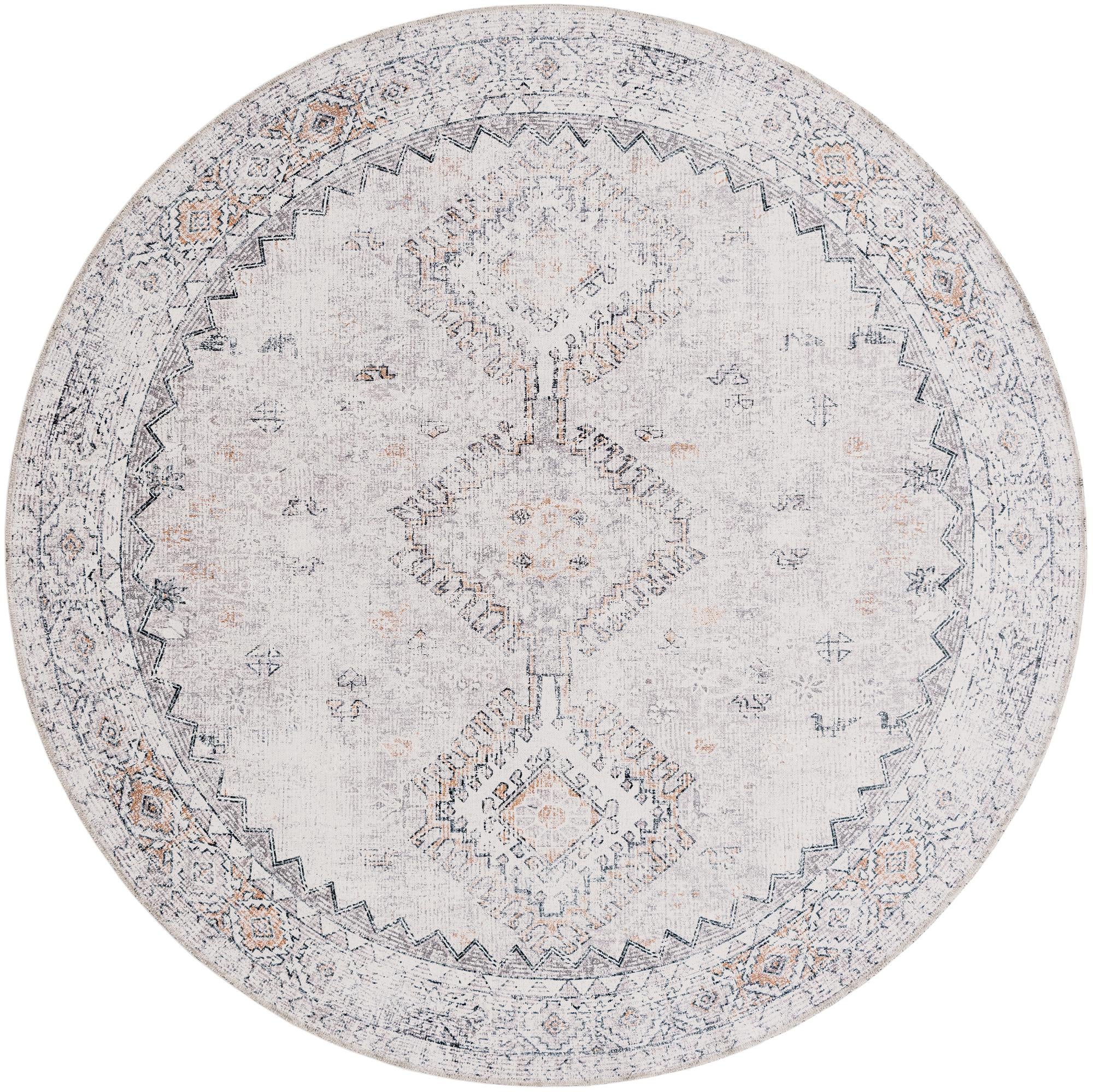 7' 10 x 7' 10 Washable Yara Round Rug