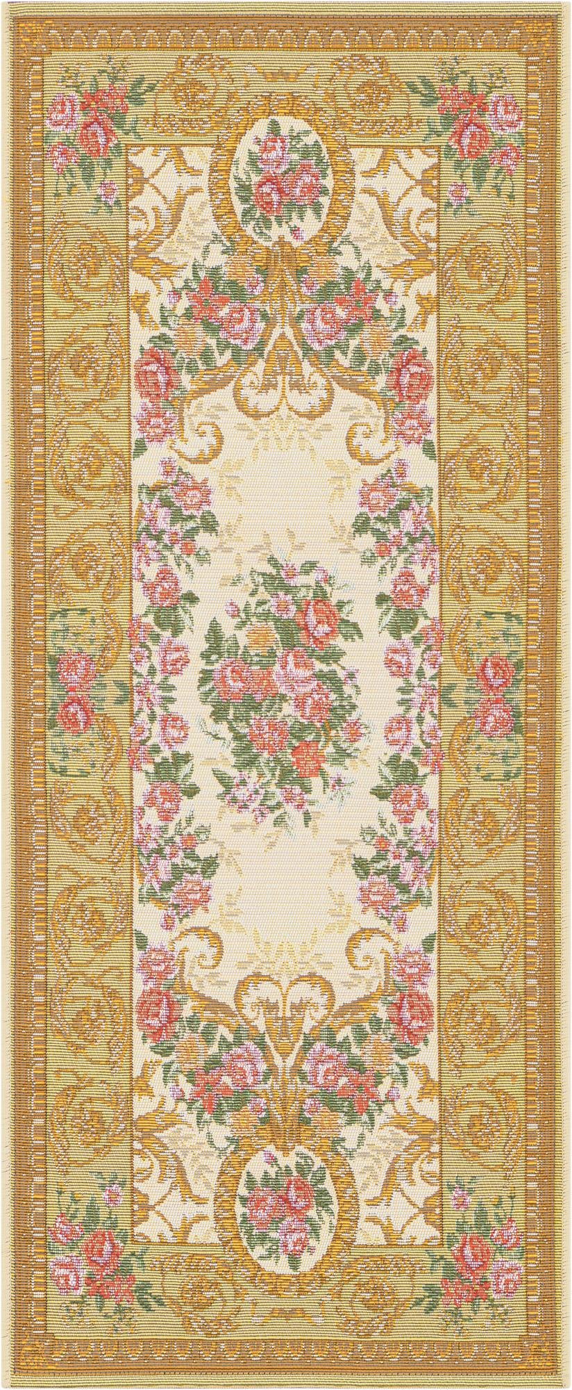 2' x 5' Easy-Clean Traditional Indoor / Outdoor Runner Rug