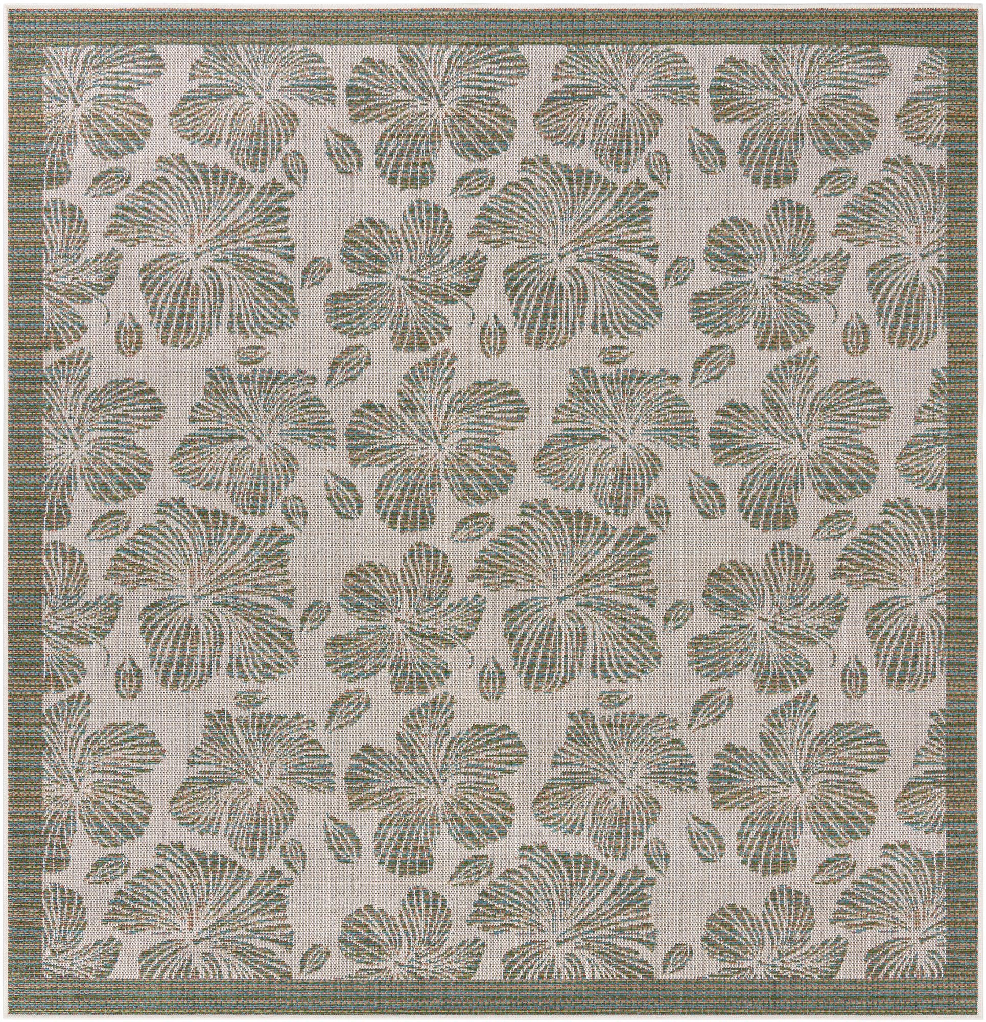 7' 10 x 7' 10 Easy-Clean Baja Indoor / Outdoor Square Rug