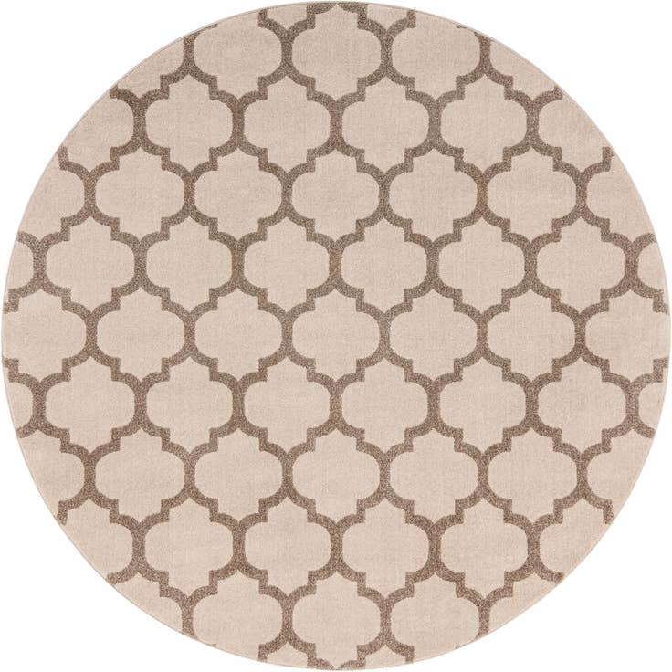 Detail image of 7' 10 x 7' 10 Lattice Round Rug