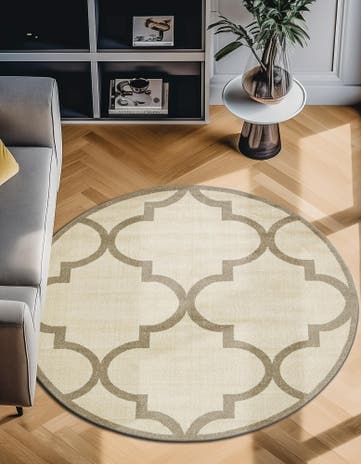 8' x 8' Trellis Round Rug