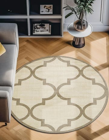 8' x 8' Trellis Round Rug