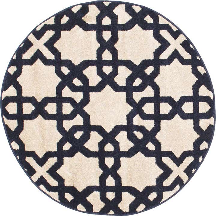 3' 3 x 3' 3 Lattice Round Rug