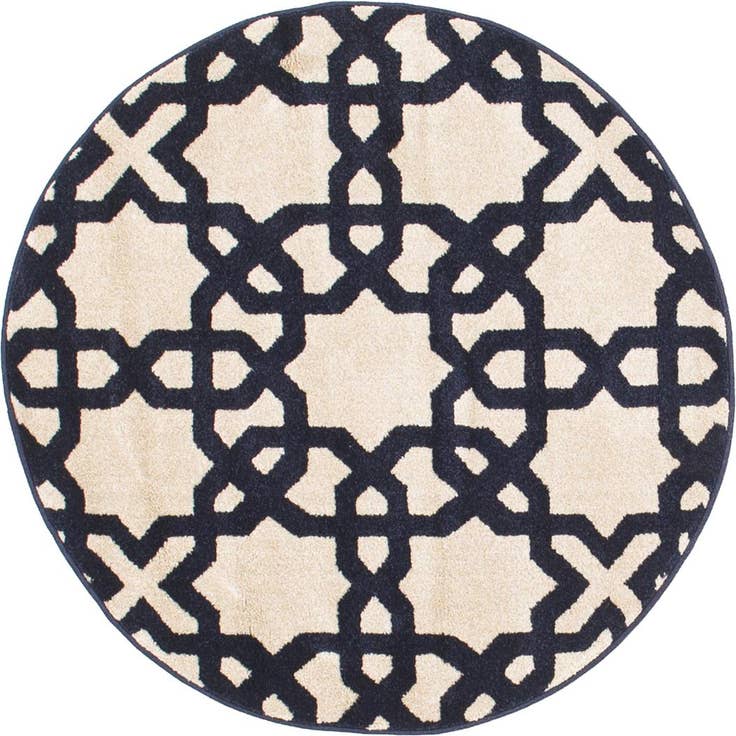Detail image of 3' 3 x 3' 3 Lattice Round Rug