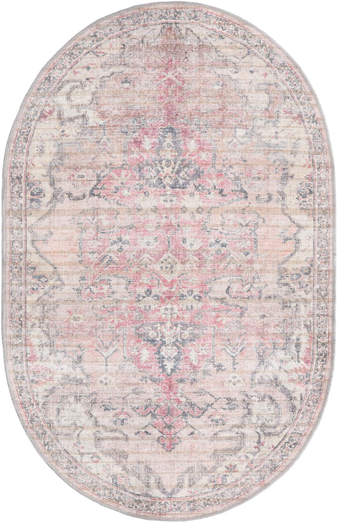 4' x 6' Washable Nostalgia Oval Rug