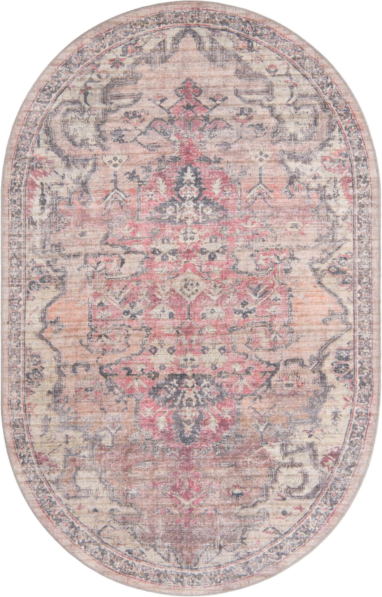 6' x 9' Washable Nostalgia Oval Rug