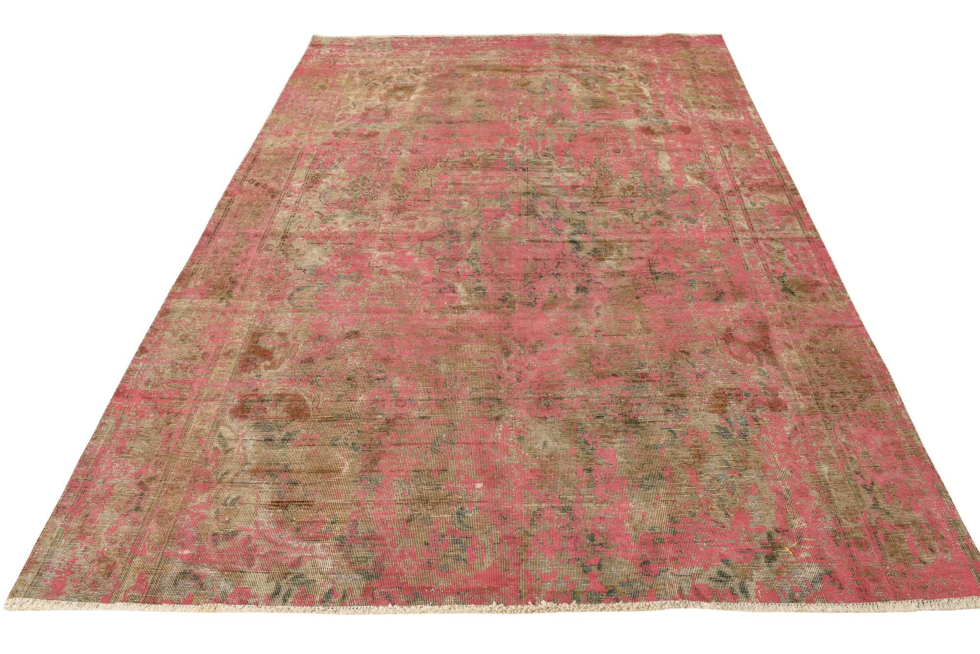 6' 2 x 8' 10 Hand Knotted Ultra Vintage Persian Wool Rug